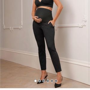 Seraphine Slim Leg Black Maternity Pants - Black - Size 6